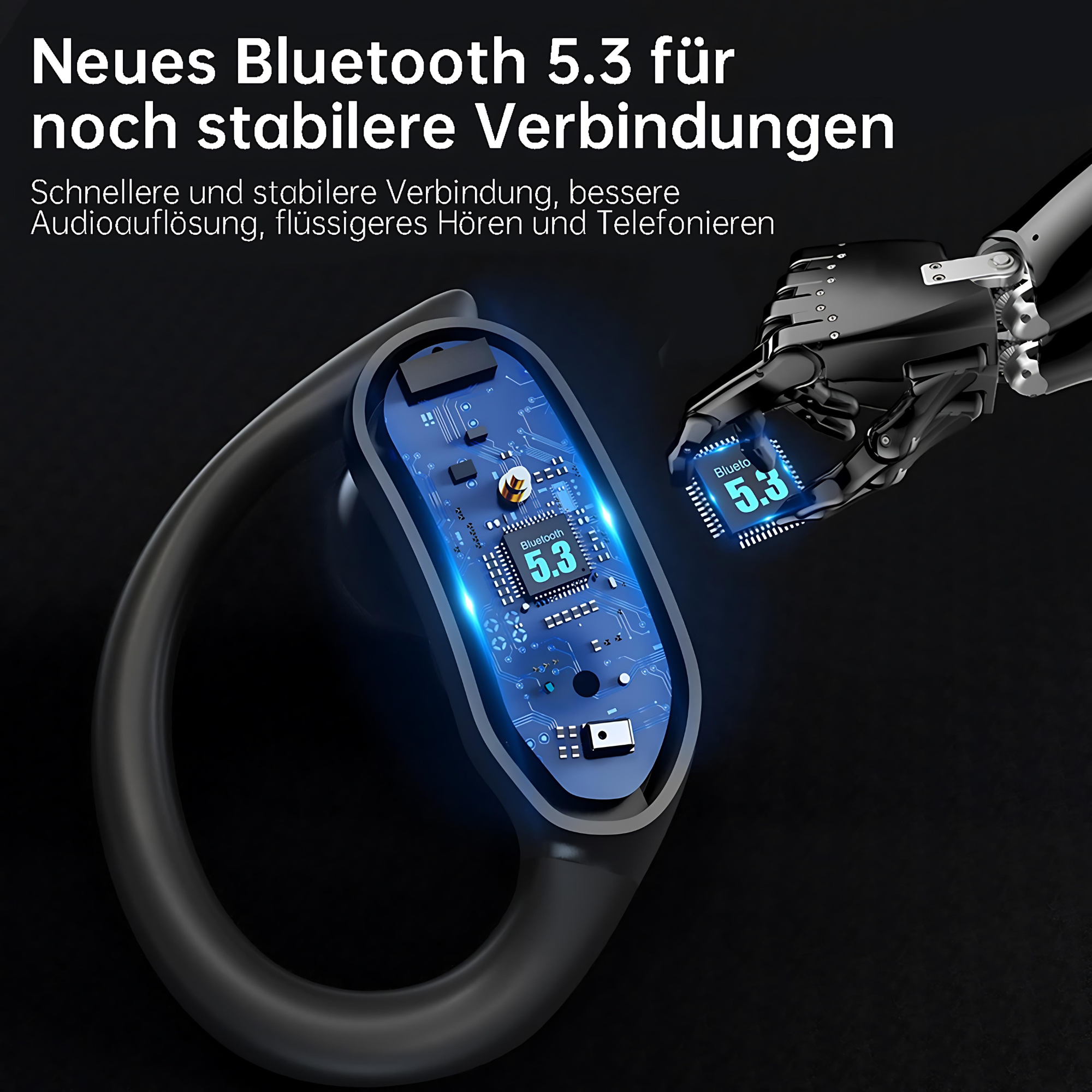 EM20 Kabellose Ohrhörer mit Ohrbügel EM20 Kabellose Ohrhörer mit Ohrbügel